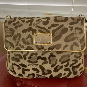 Nine West Gold Leopard with Gold Foil Trim Purse
